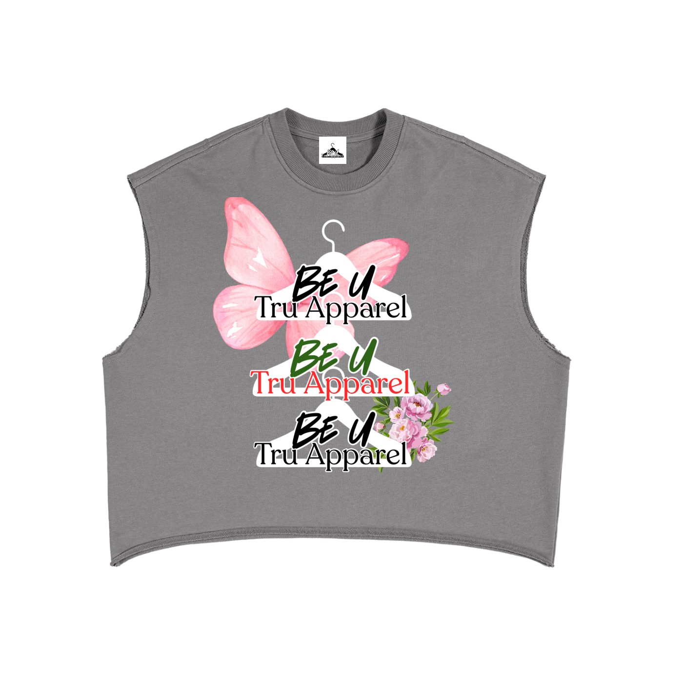 BE U SUMMER CUT OFF🌞 "French Terry Boxy" Tank Top