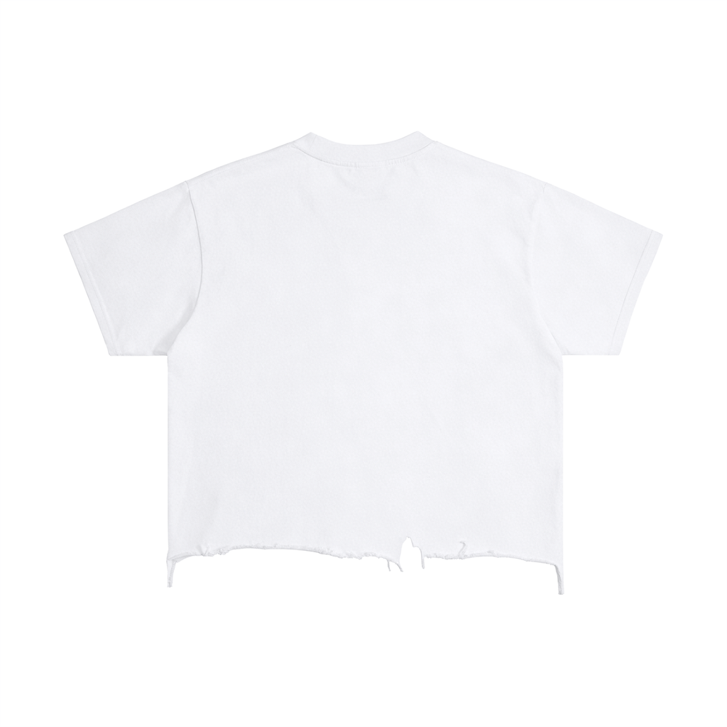 GRIFFYS JUICE CLUB "Vintage Wash Boxy Distressed Hem" T-Shirt