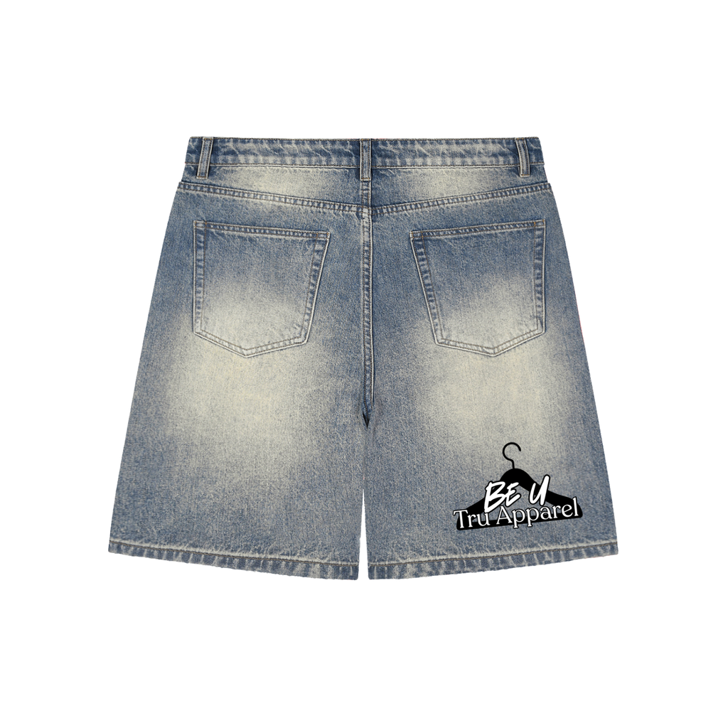 TOGETHER WE CAN "Distressed Baggy" Denim Shorts