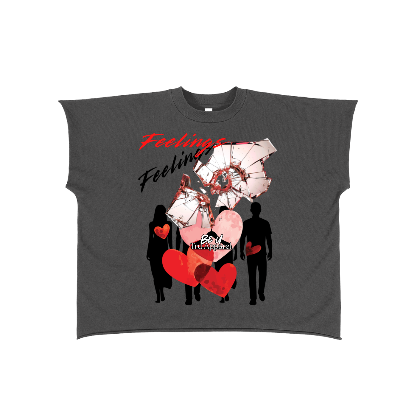 IM HEALING SUMMER CUT OFF💔 "Raw Edge Boxy Non-Shrink" T-Shirt