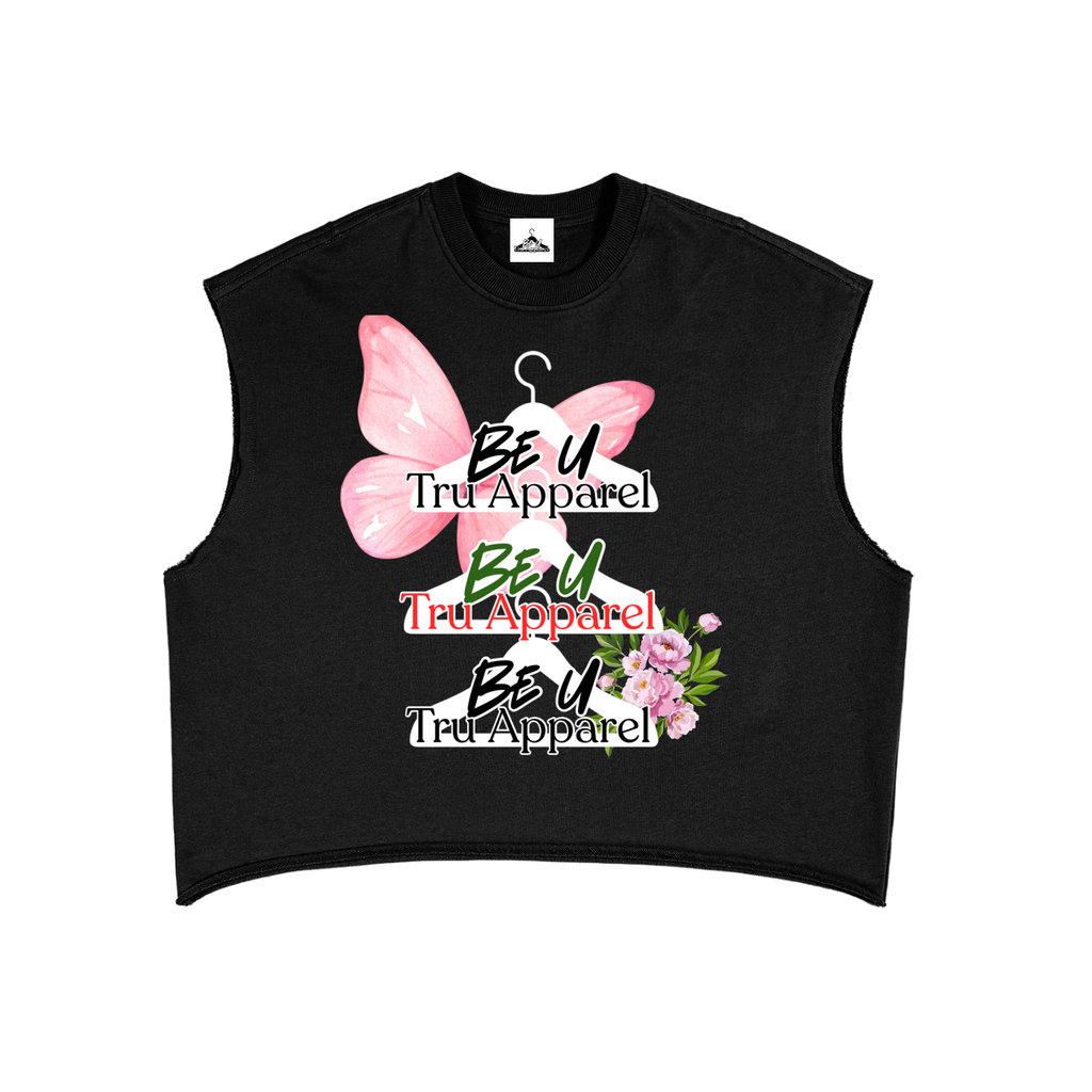 BE U SUMMER CUT OFF🌞 "French Terry Boxy" Tank Top